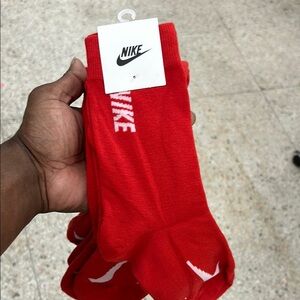 Nike Red Crew Socks